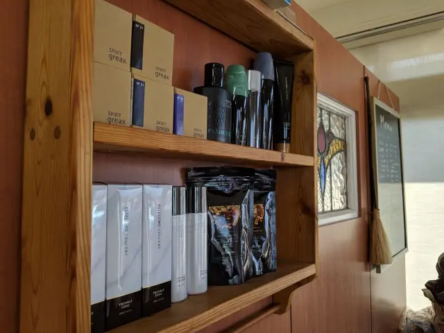 杉戸町の理容室（床屋）Historic Barber Akimotoで使用するコスメの一部